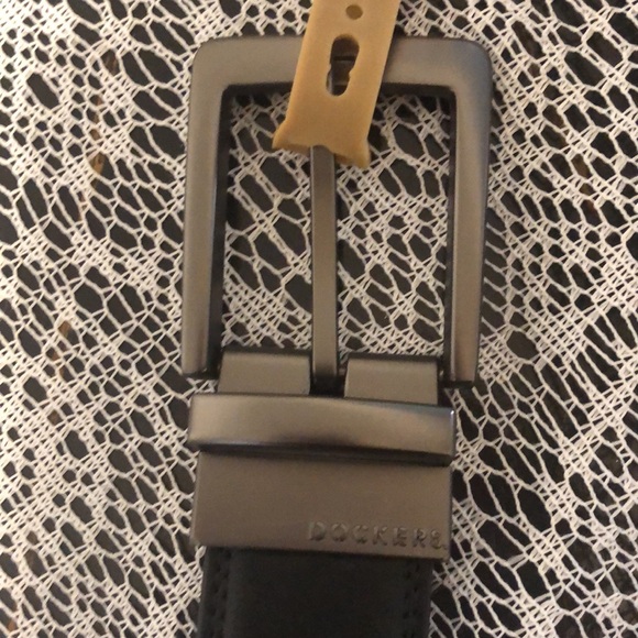 Mens Dockers Leather Dress Belt Reversible Black Tan/Brown XL 42-44 NWT #3 - Picture 6 of 7